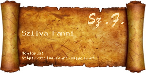 Szilva Fanni névjegykártya